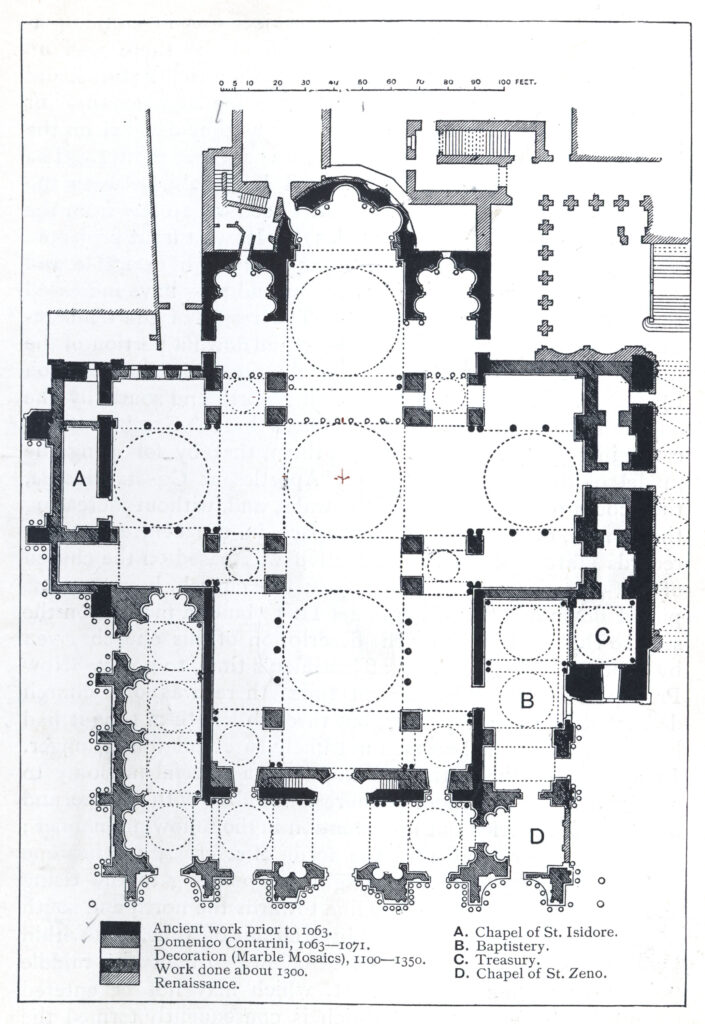 サンマルコ寺院　平面図　集中式