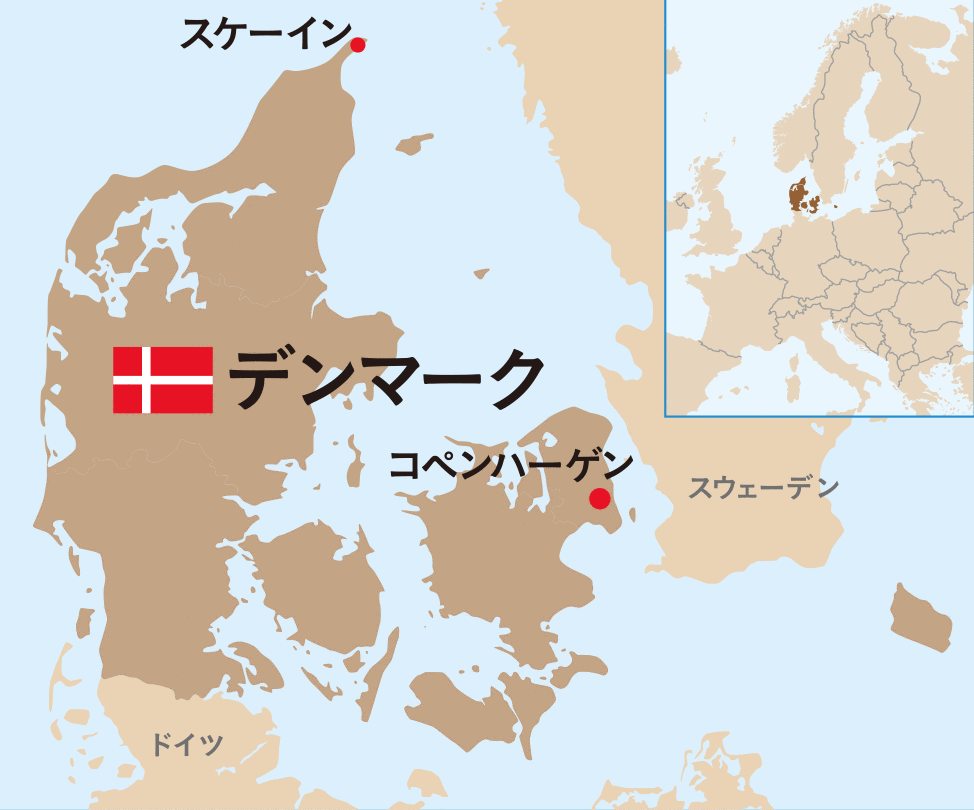 コペンハーゲン　デンマーク　地図
